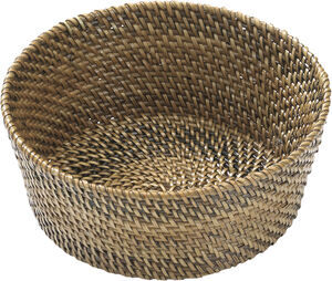 Brødkurv rund 15 x 6 cm Lys/Mørk brun Nito flet