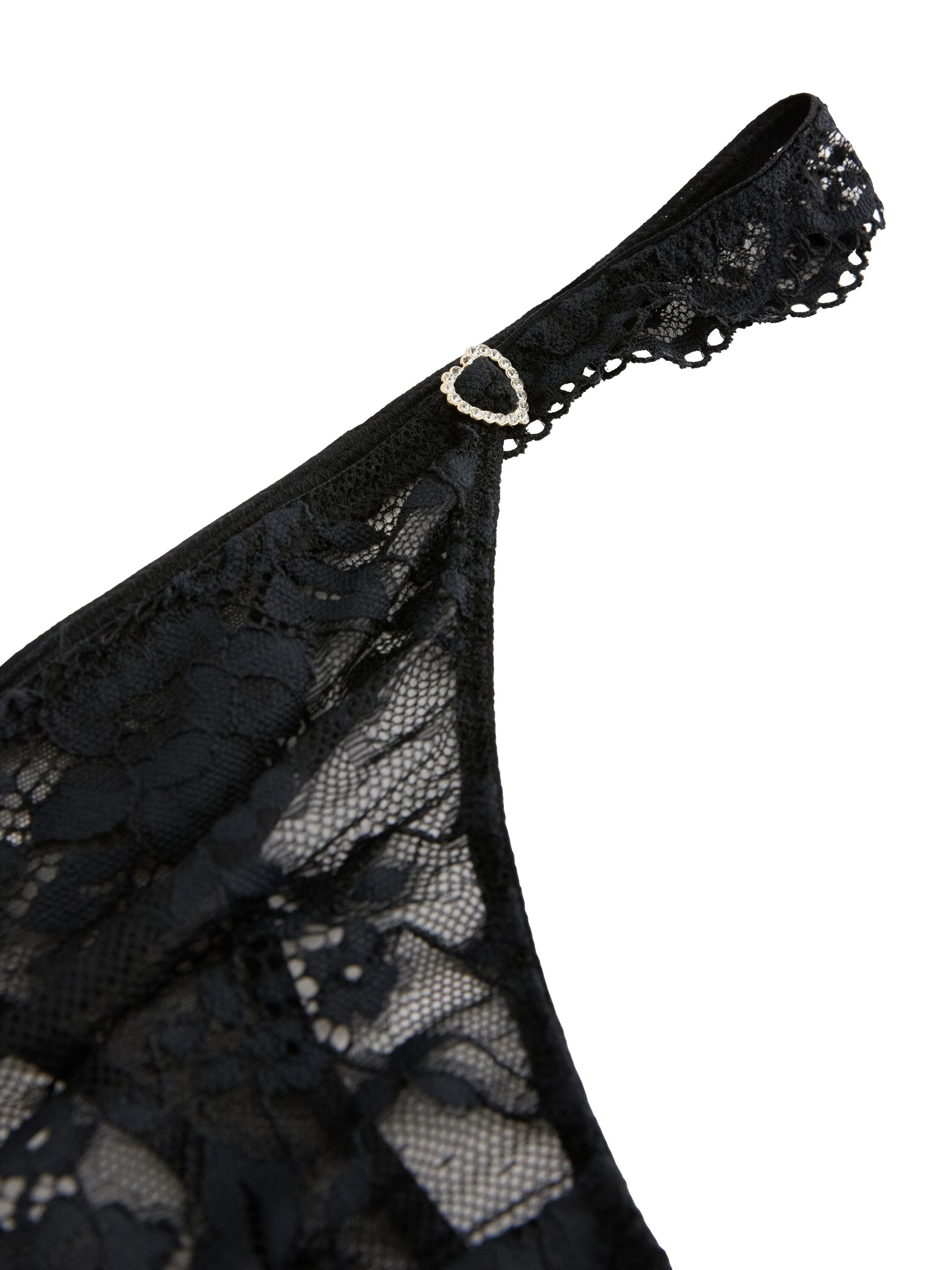 Thong in lace with a low waist and