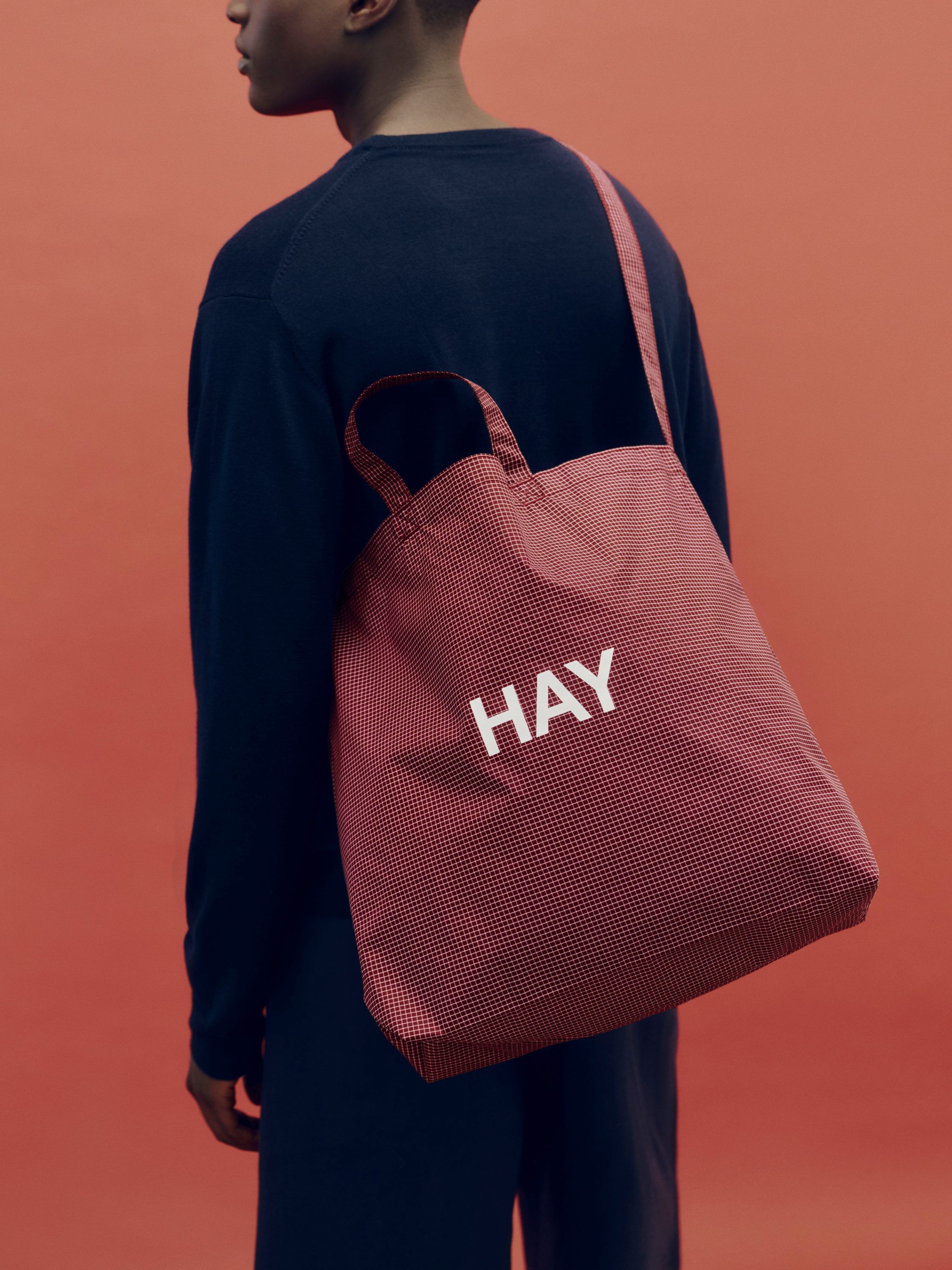 Grid Crossover Bag-Medium-Burgundy