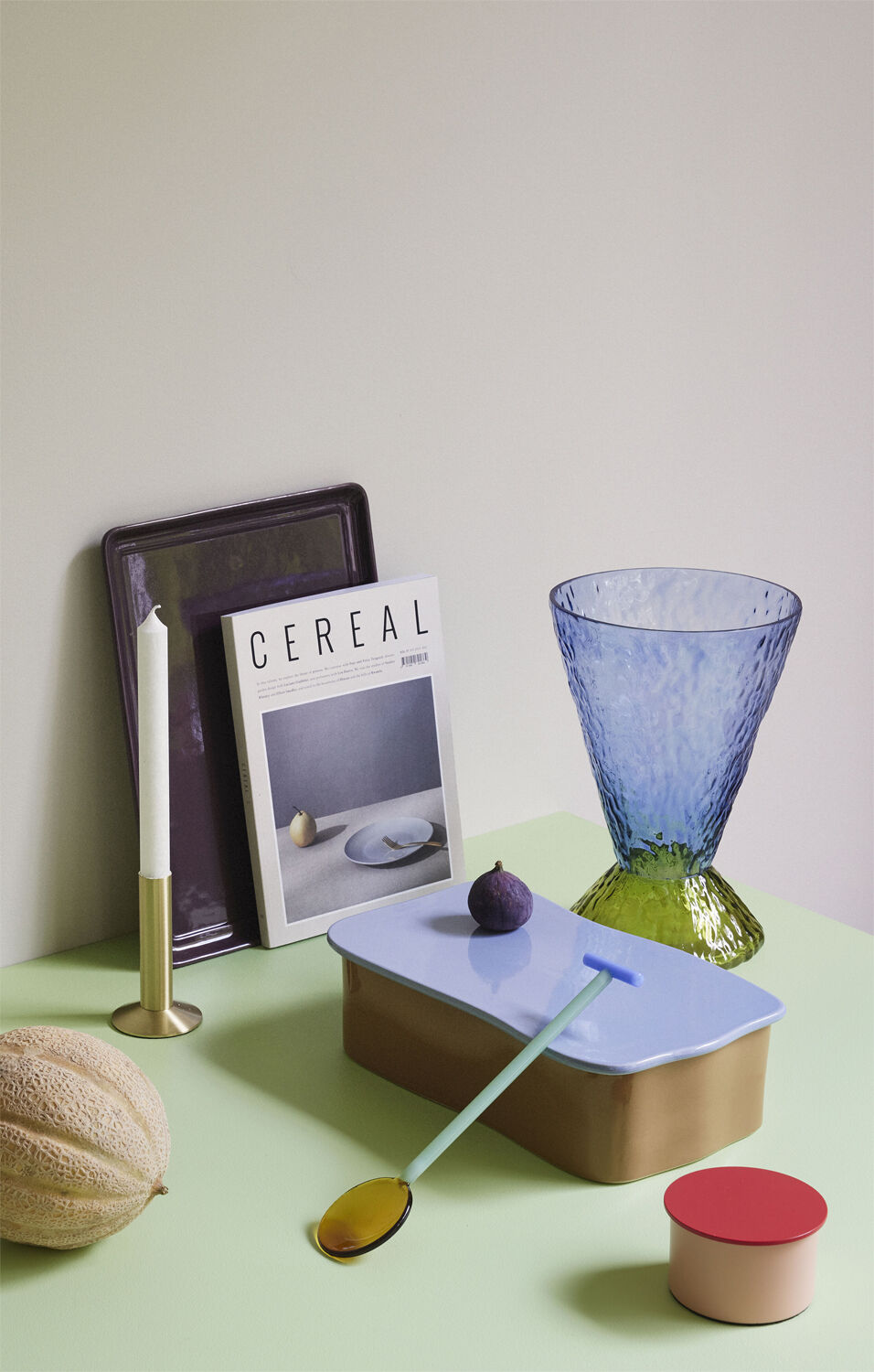 Abyss Vase Lysebl&aring;/ Olive