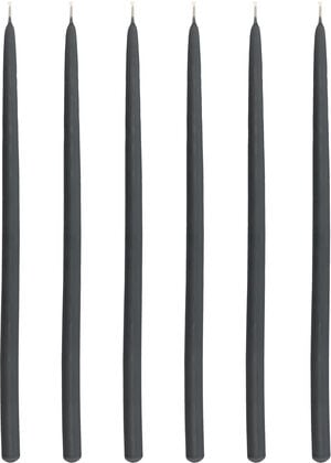 Kjertelys Altri 30 cm 6 stk. Svart Parafin