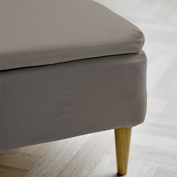 Konvoluttlaken 140 x 200 x 8 cm Calm Taupe 100% bomull, økol