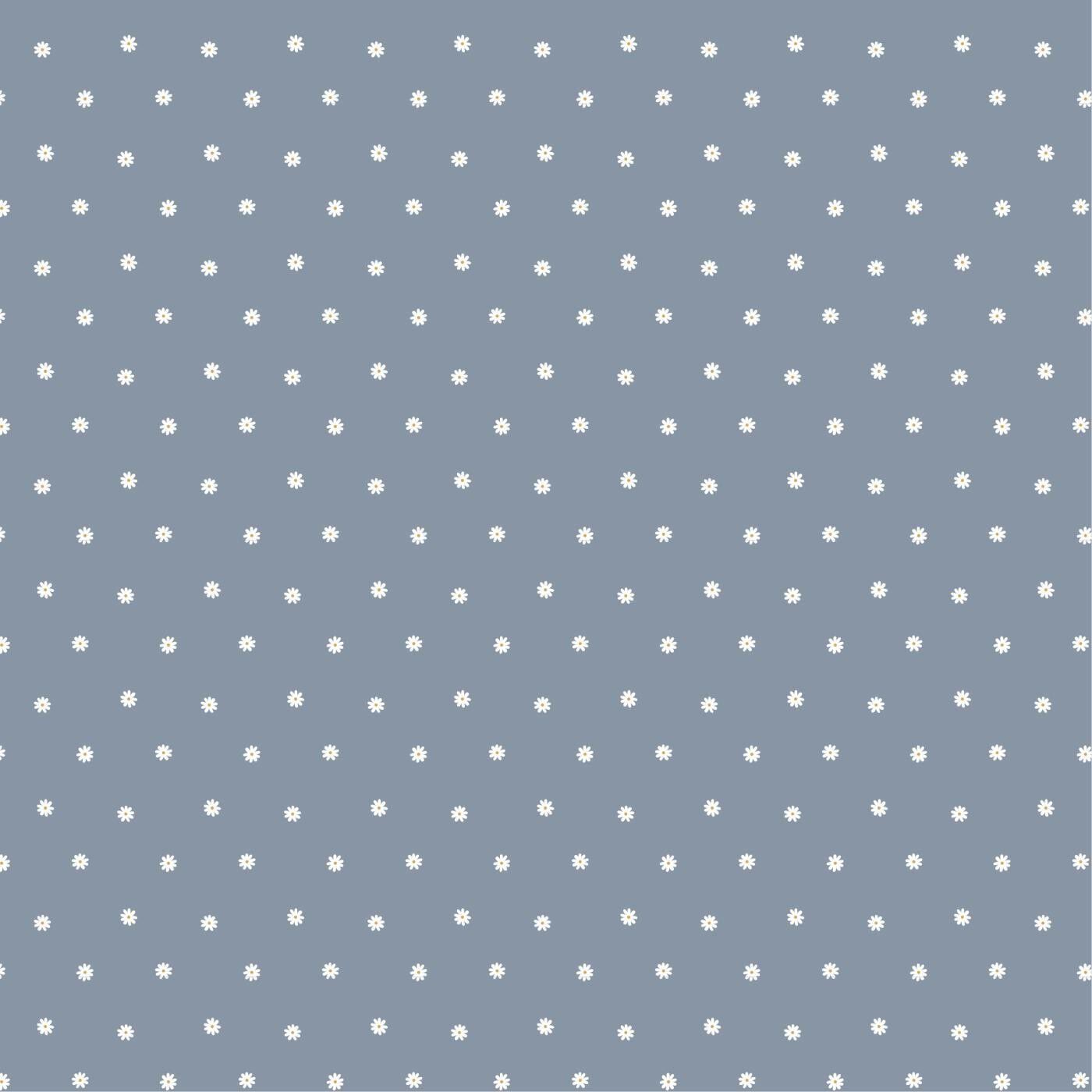 Serviet 20x20 cm Daisies lysebl&aring; m/sm&aring; hvide