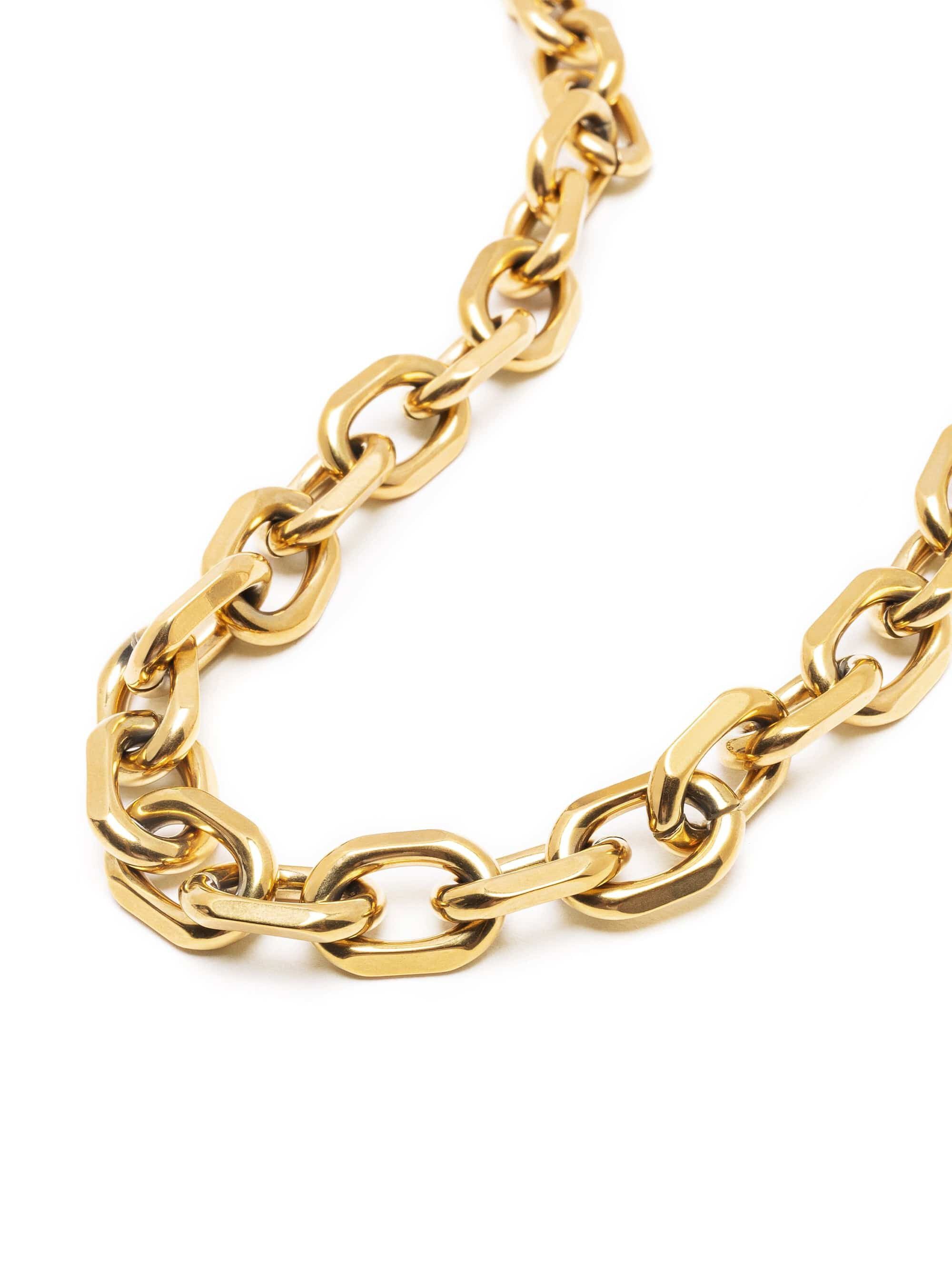 Women's Round Cable Chain Necklace in Gold
