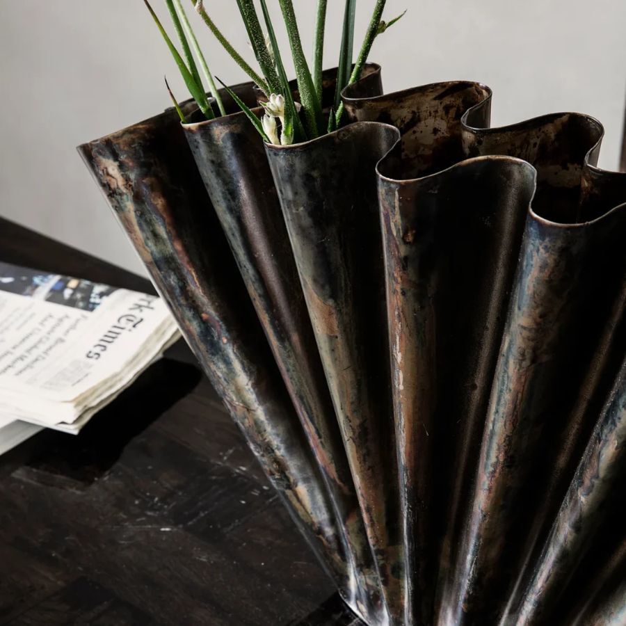 Vase, HDFlood, Antikk brun