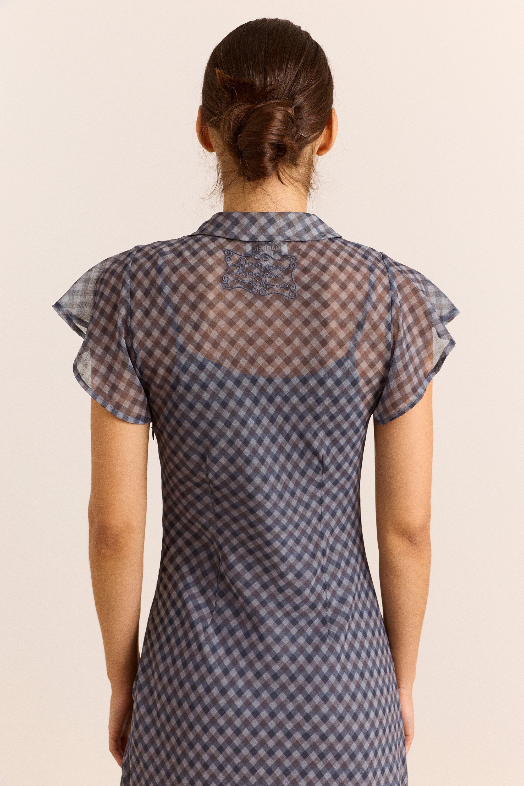 HUDSON MIDI DRESS - SHEER WILLOW GINGHAM