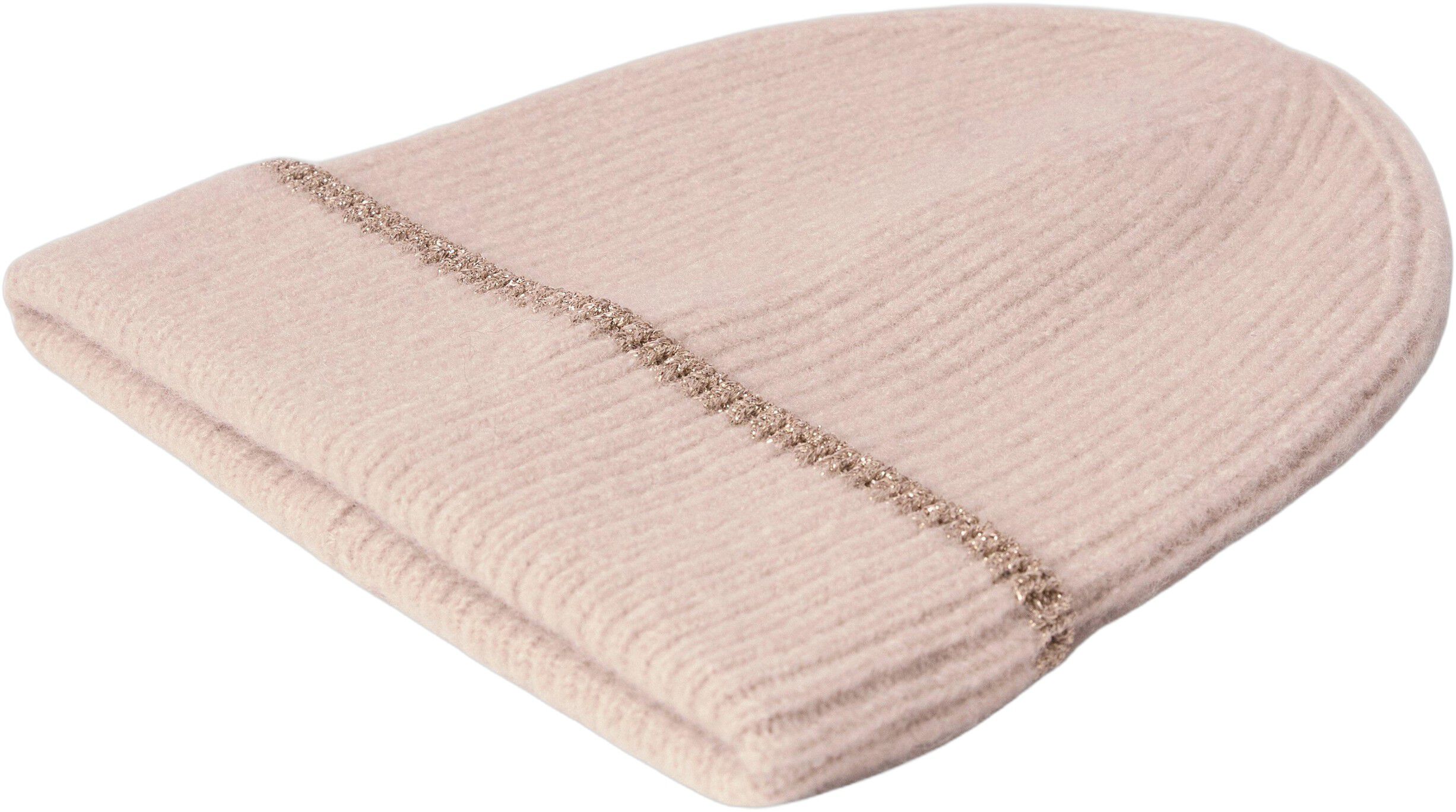 Stickad m&ouml;ssa med glitterdetalj.