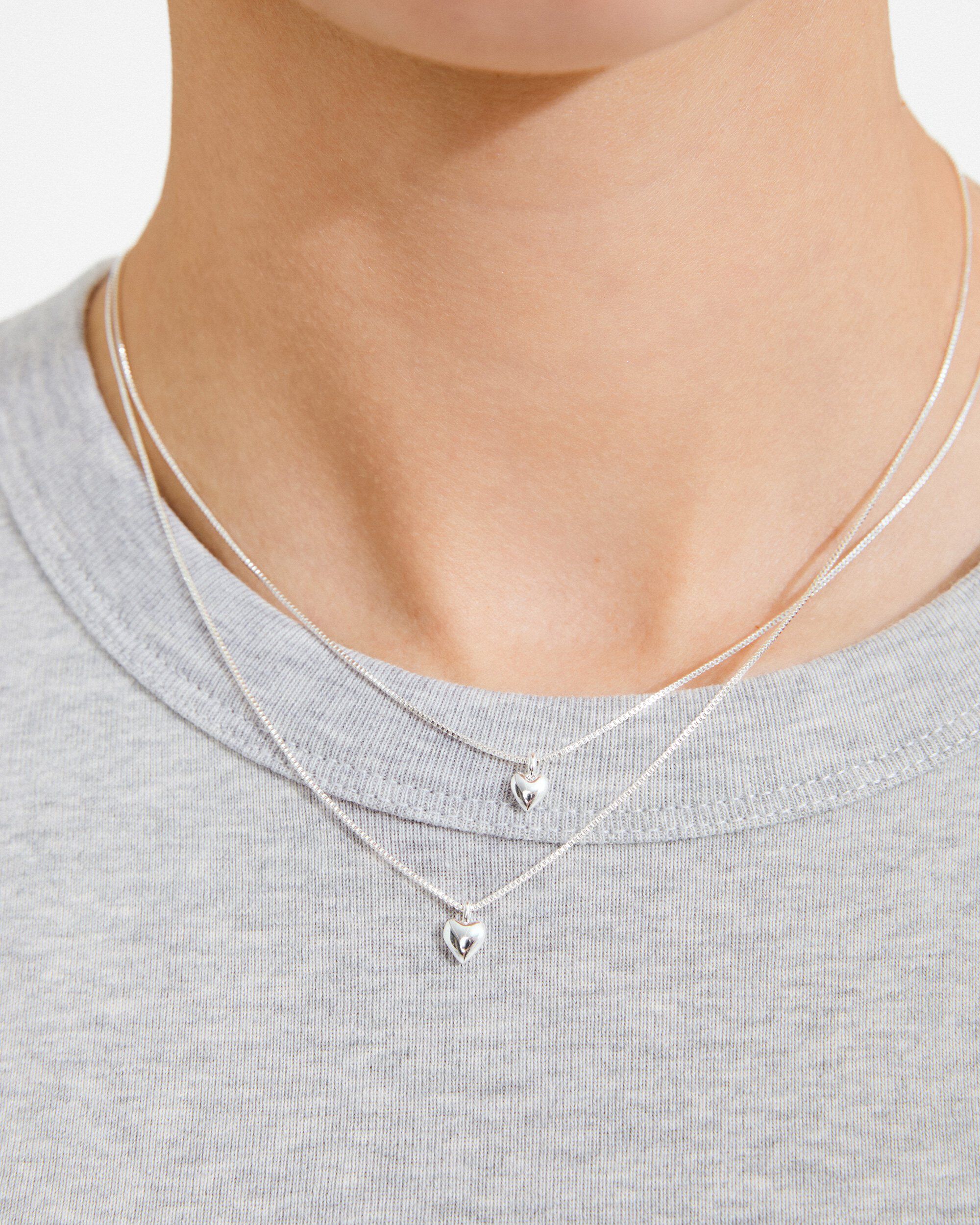 PENINA gift set, necklace & earstuds, silver-plated