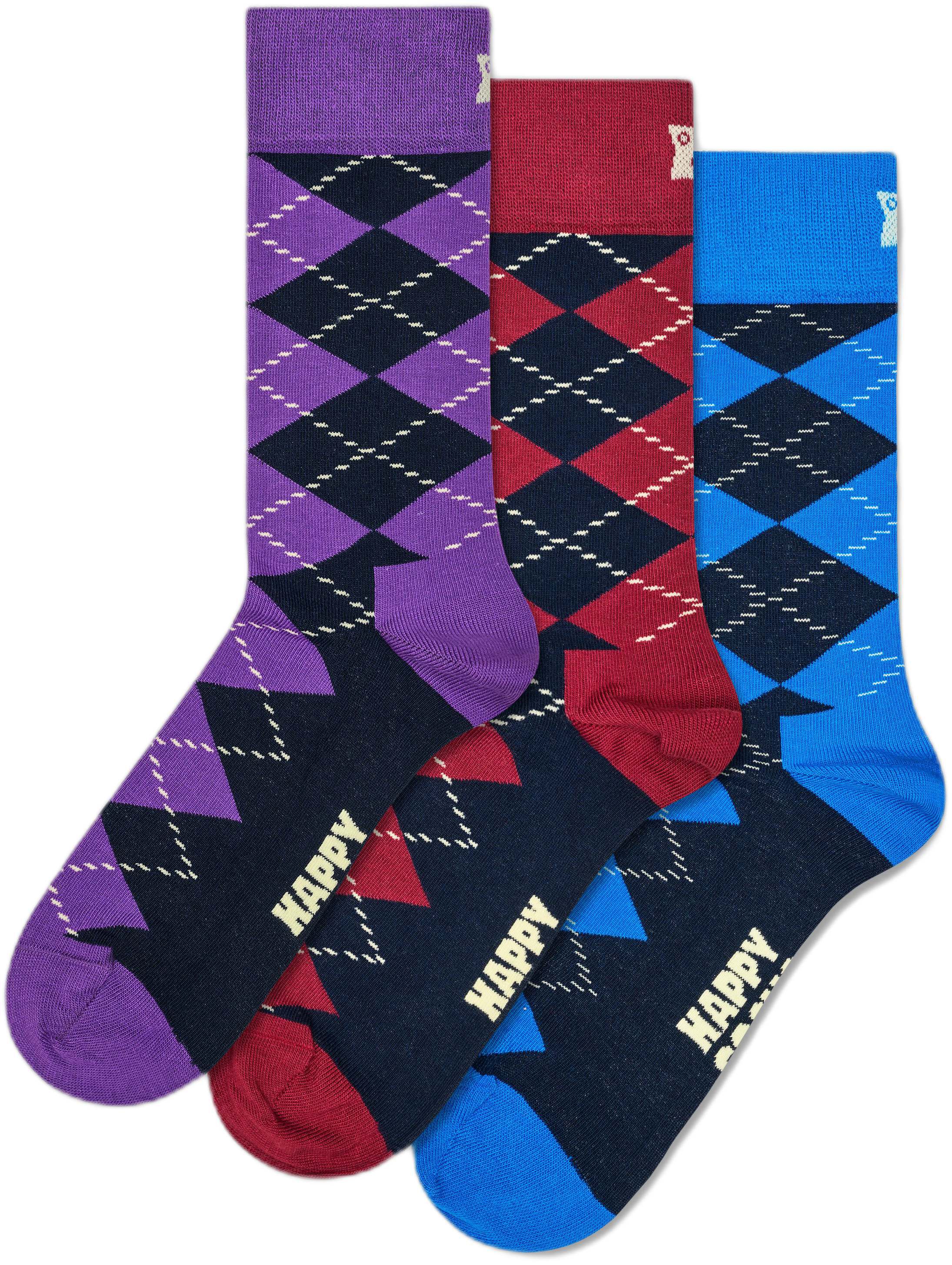 3-Pack Argyle Socks Gift Set