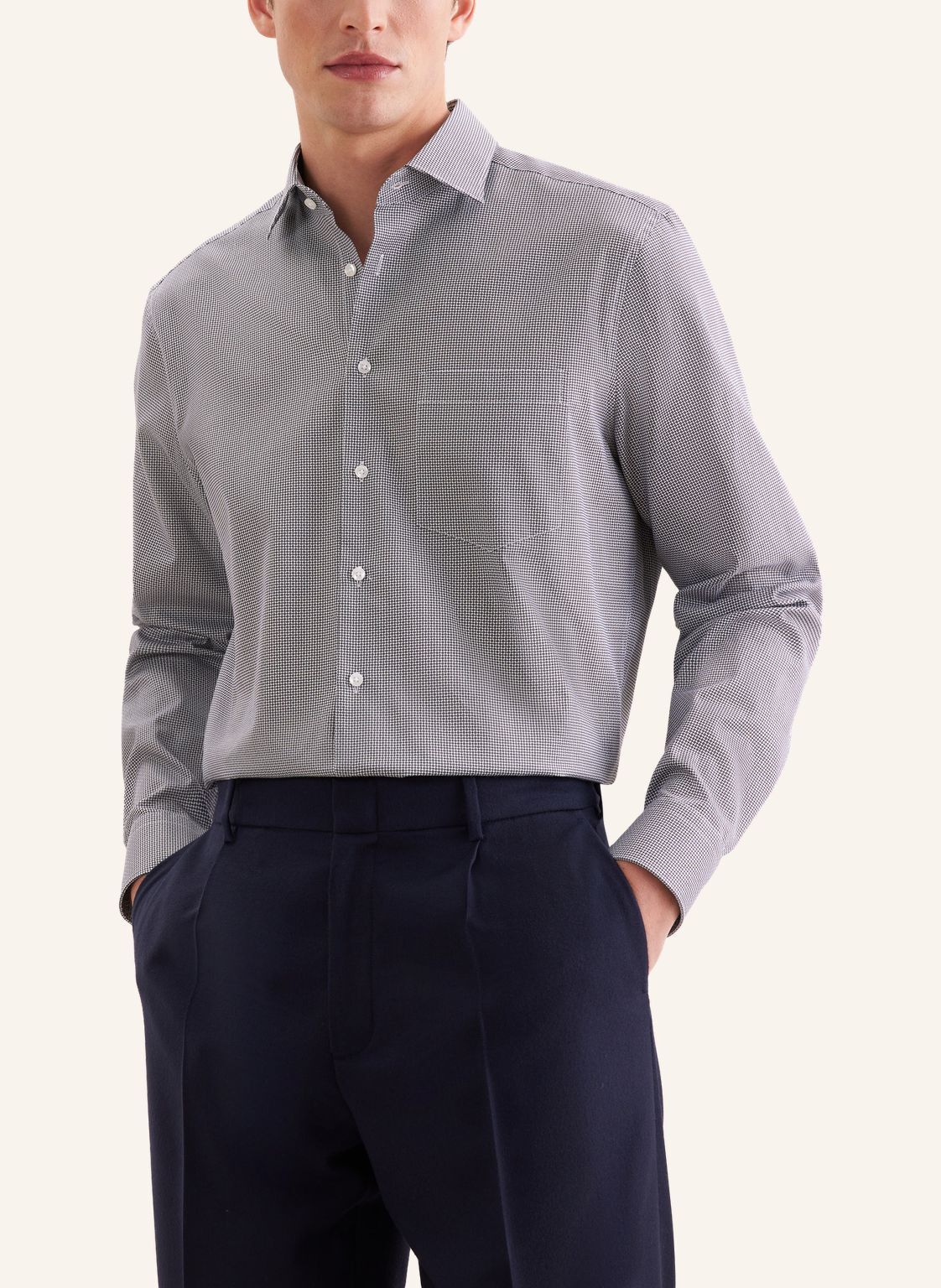 Business shirt Regular 1/1 Kent-Collar Print