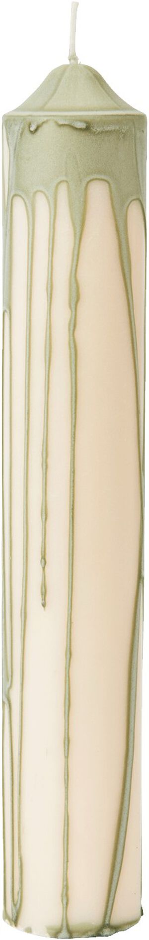 Dryp Pillar Candle - H30 - Tea Green