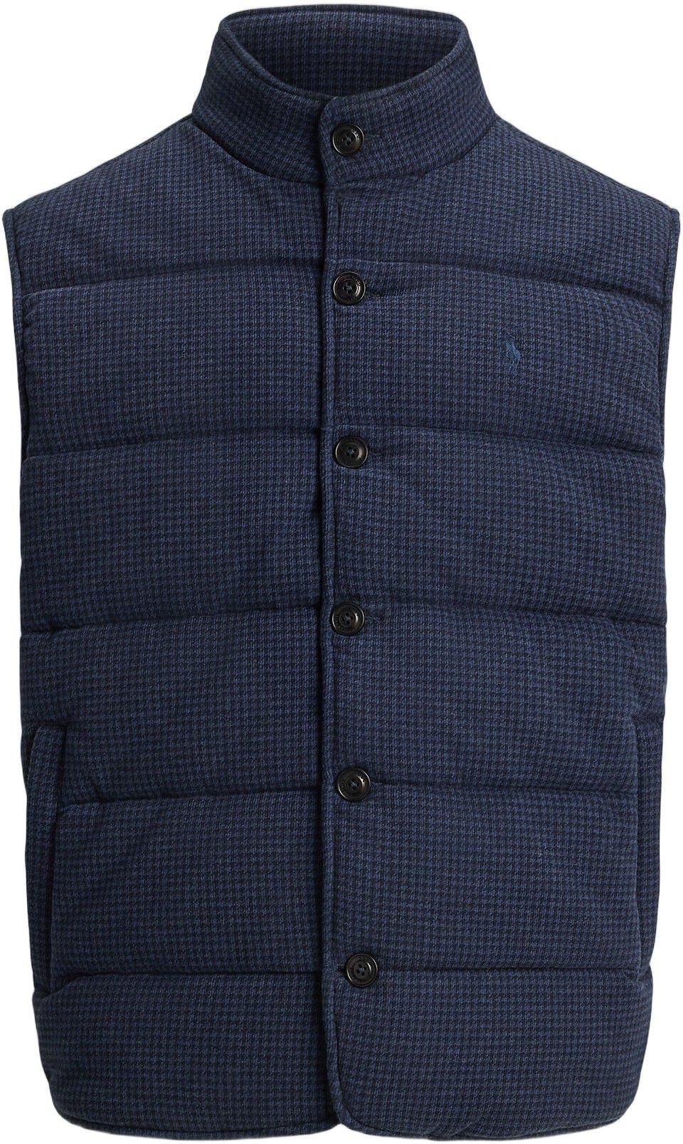 Houndstooth-Print Estate-Rib Vest