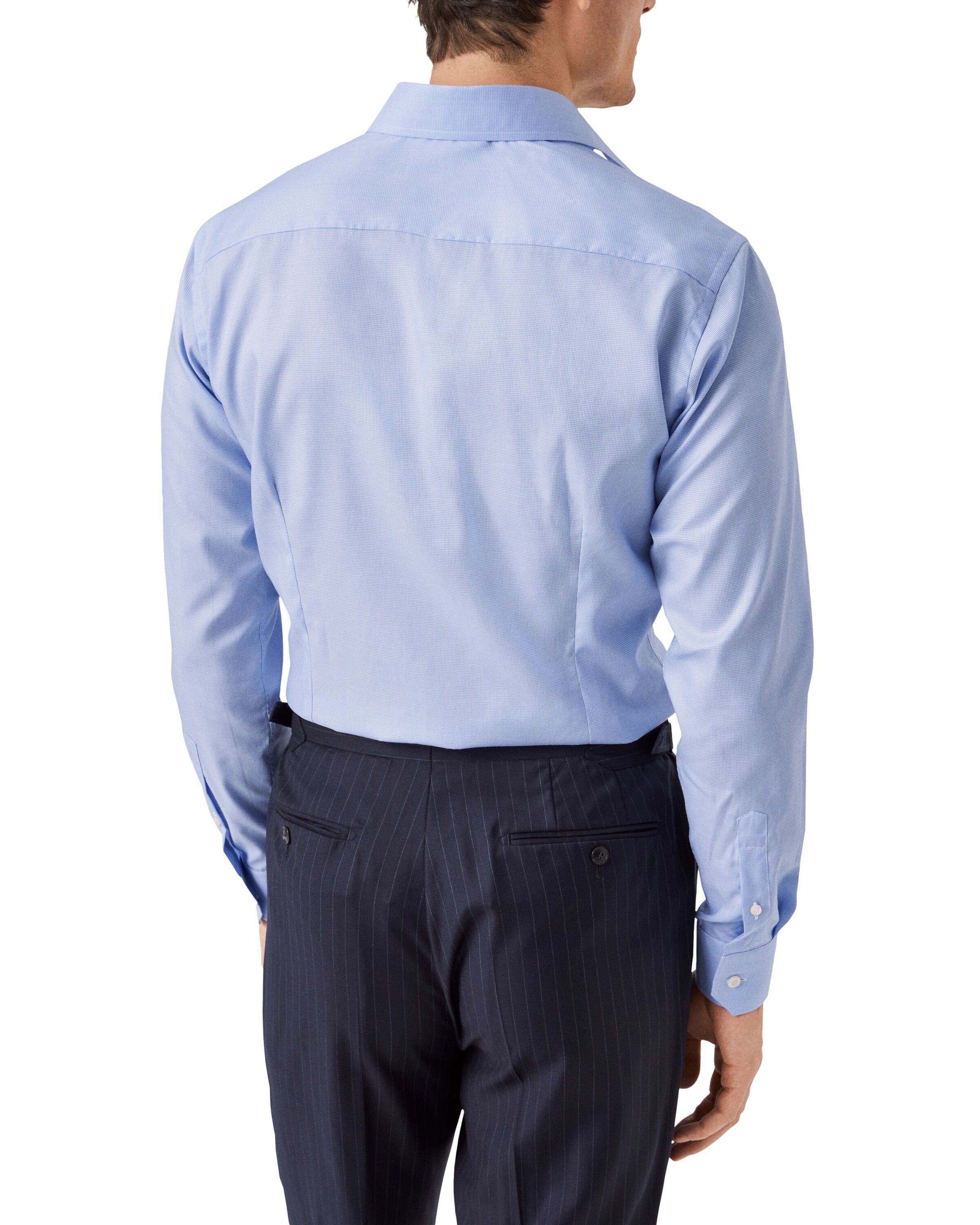 Light Blue Hounds Tooth Shirt