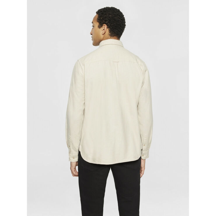 Regular fit heavy twill flannel shirt - GOTS/Vegan