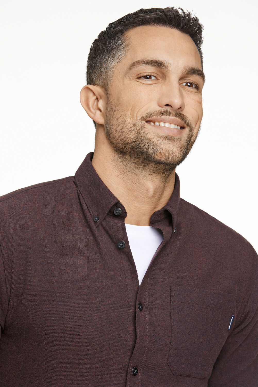 Brushed twill shirt L/S