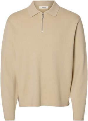 SLHTELLER FN RELAXED HALF ZIP POLO