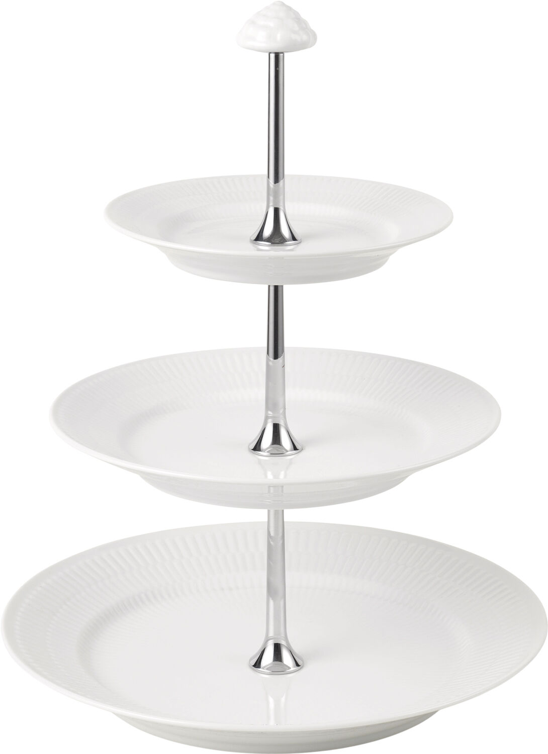 Hvid Riflet &Eacute;tag&egrave;re, 3 Lag