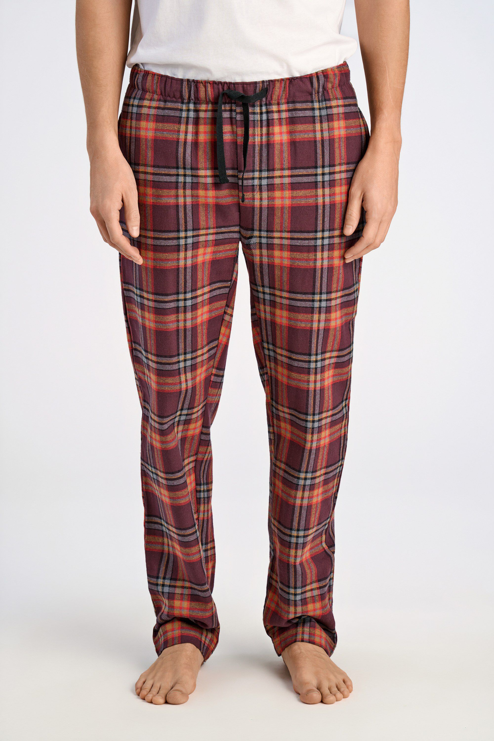 Checked brushed pyjama pants