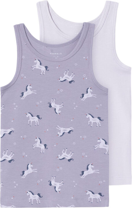 NMFTANK TOP 2P LAVENDER UNICORN NOO