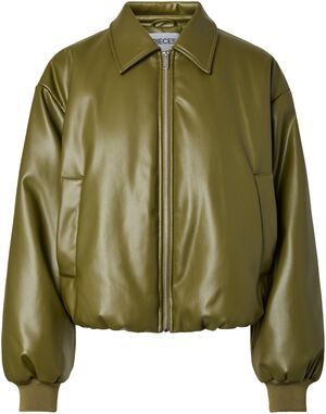 PCLARA PADDED COATED BOMBER JACKET