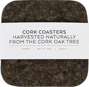 Smoked Cork Firkantet Glasbrik Sæt