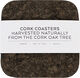 Smoked Cork Firkantet Glasbrik Sæt