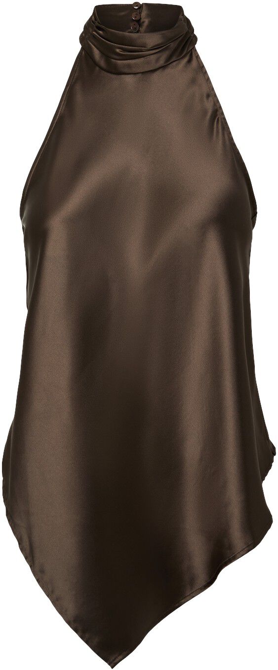 Pcevy Halterneck Top Wvn Bc