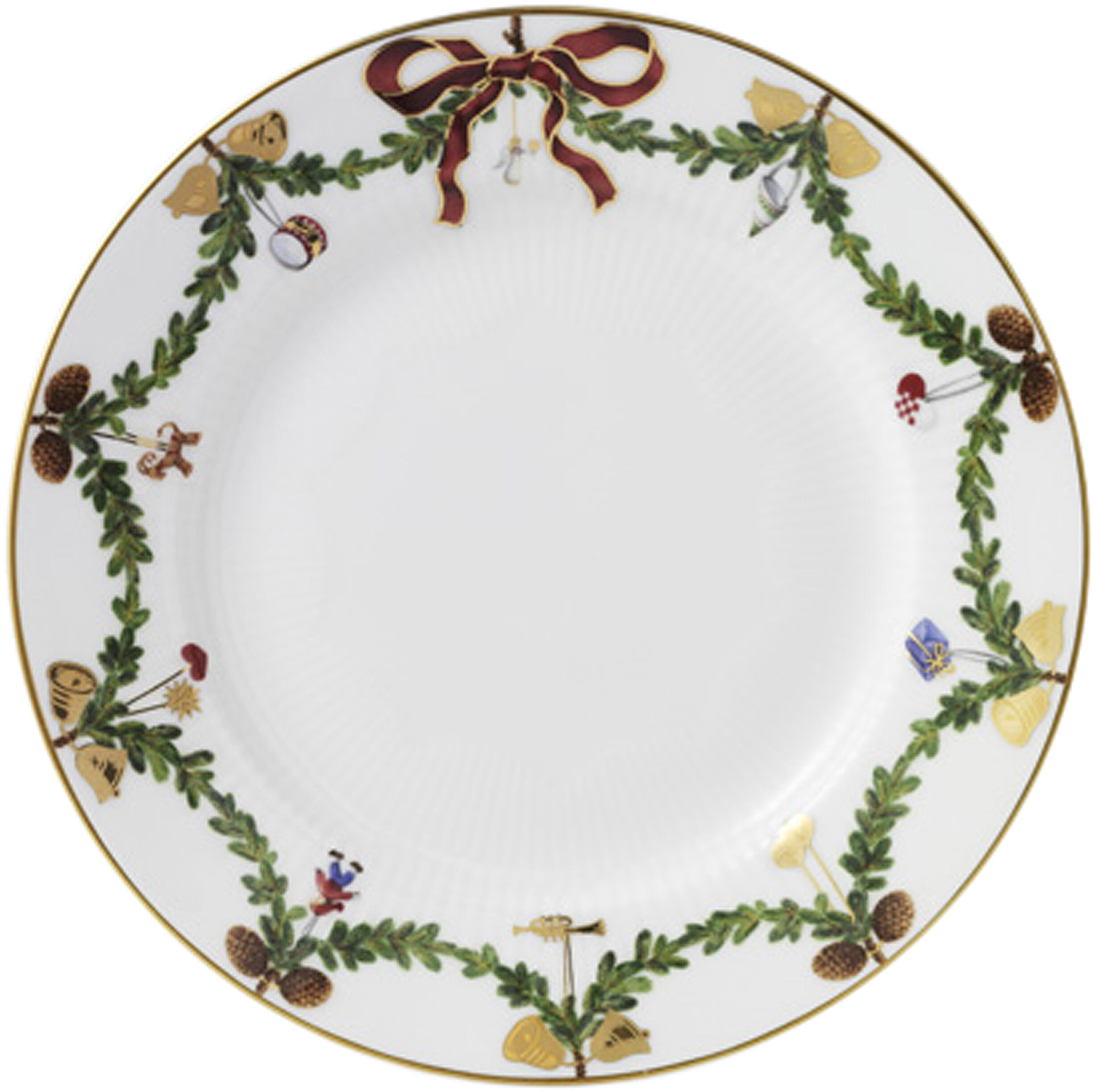 Stjerne Riflet Jul 19 cm. tallerken