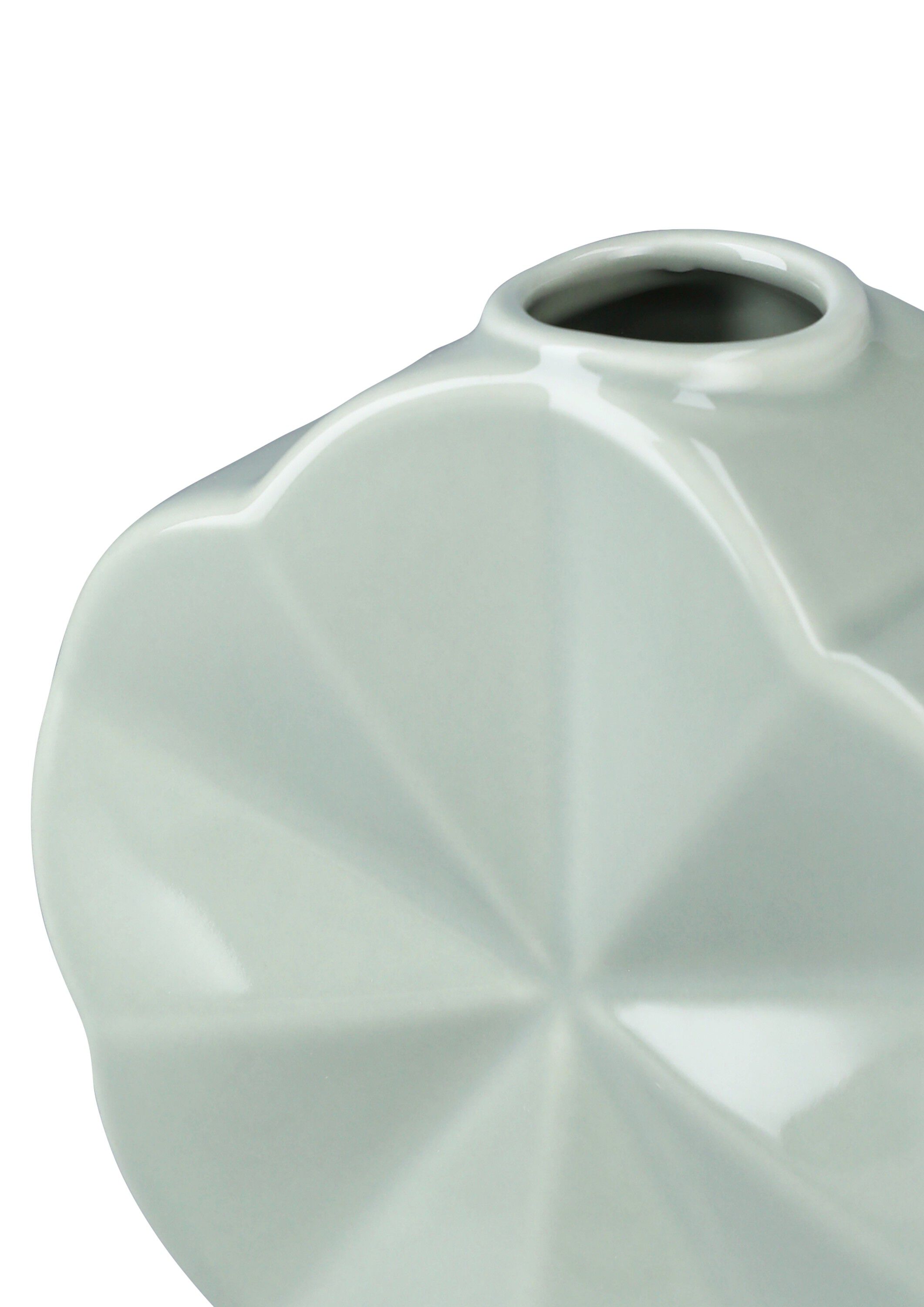 Flower Vase Snerle H14 cm gr&oslash;n porcel&aelig;n