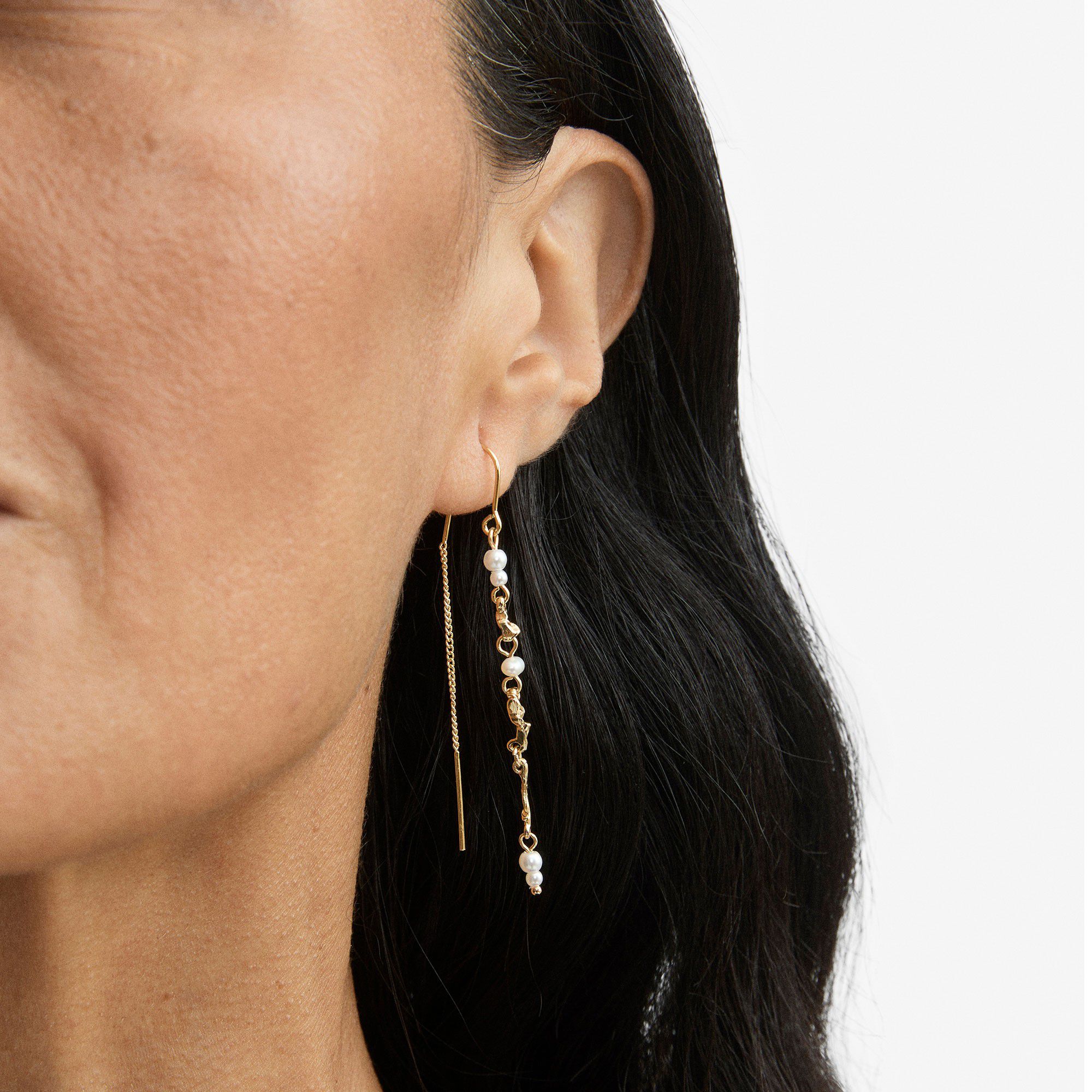 SLOAN chain earrings gold-plated