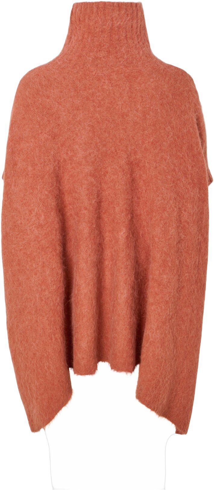 Fluffy knit poncho - Dede
