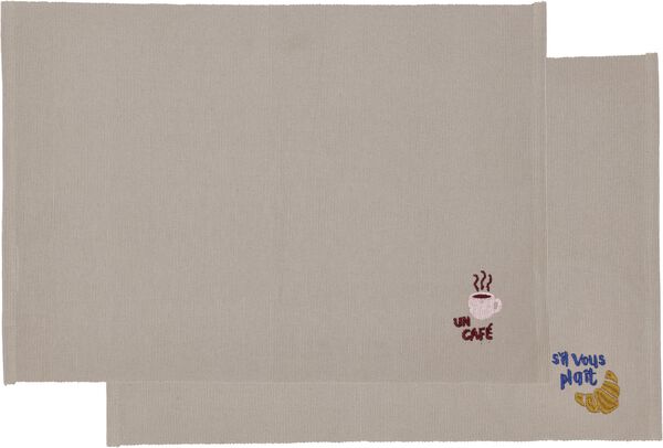 Spisebrikke 33x48 Bistro 2 stk. Coffee brown