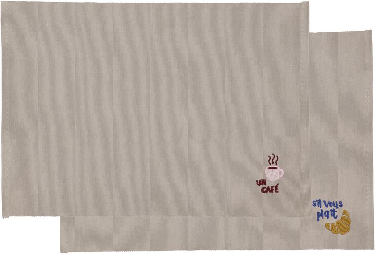 Spisebrikke 33x48 Bistro 2 stk. Coffee brown