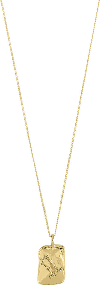 GEMINI recycled Zodiac Sign necklace, gold-plated