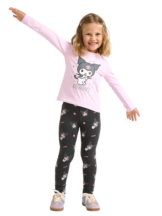 Top i blød bomuldsjersey med lange