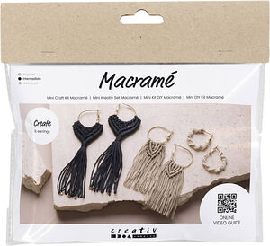 Mini DIY Kit Macramé, Øreringe