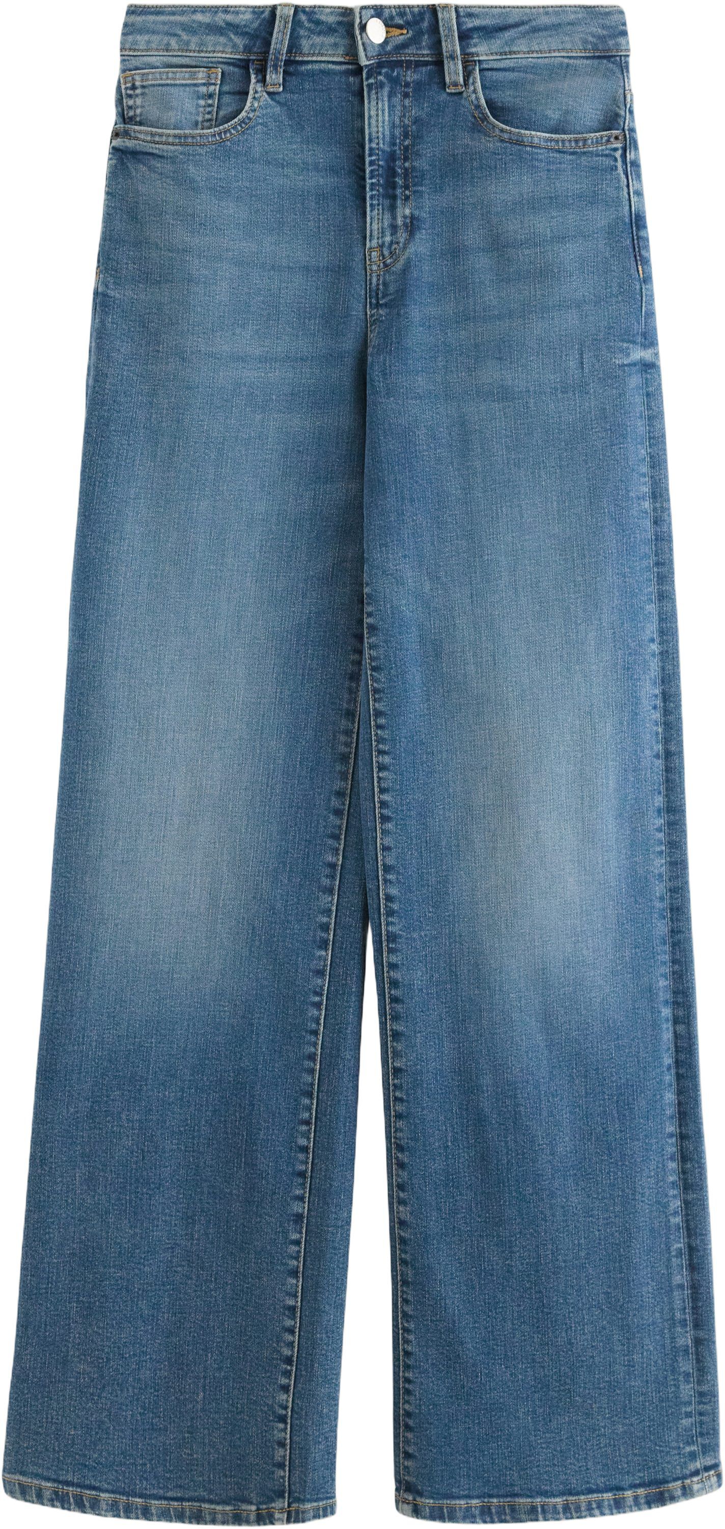 Trousers denim Straight high w