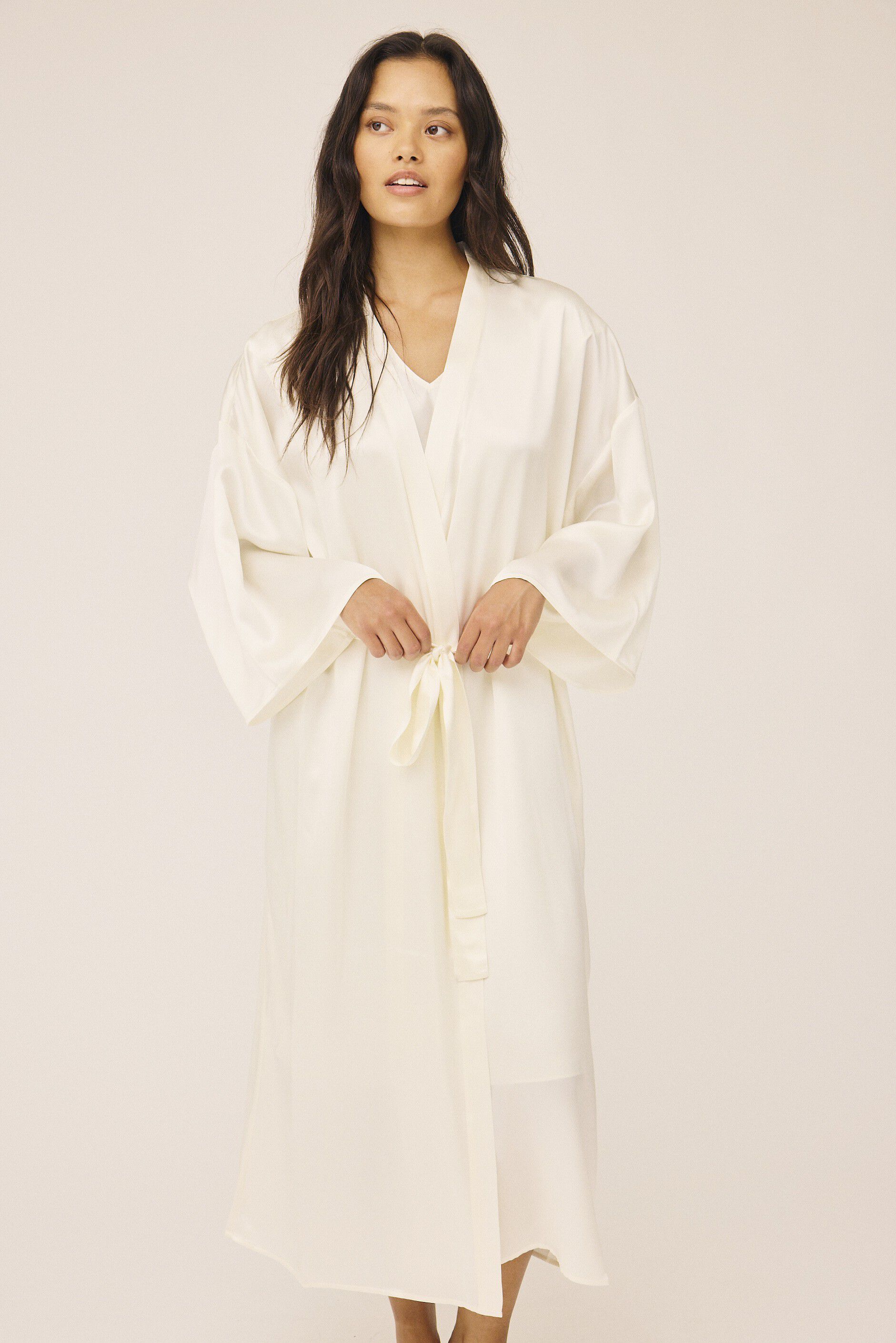 Moon 14 G - Long Kimono, 100% Silk