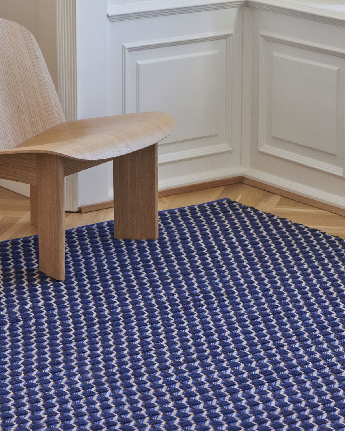 Channel Rug-60 x 200-Blue, white