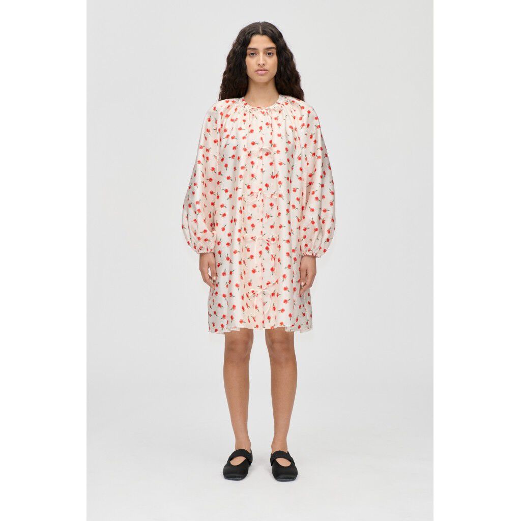 2067 Flat Textured Poly, Voluminous Bow Dress