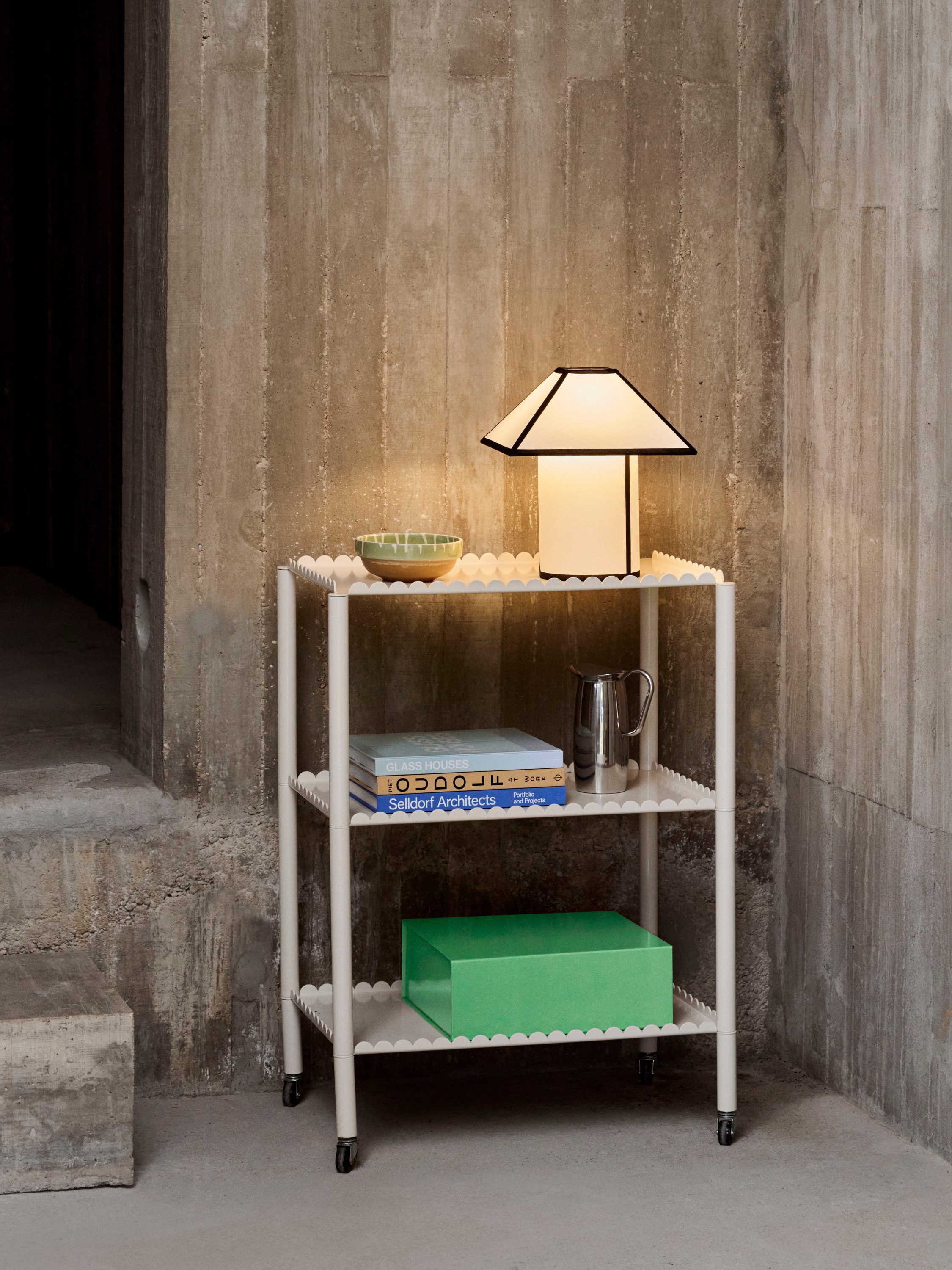 Ava Pyramid Table Lamp-290-White