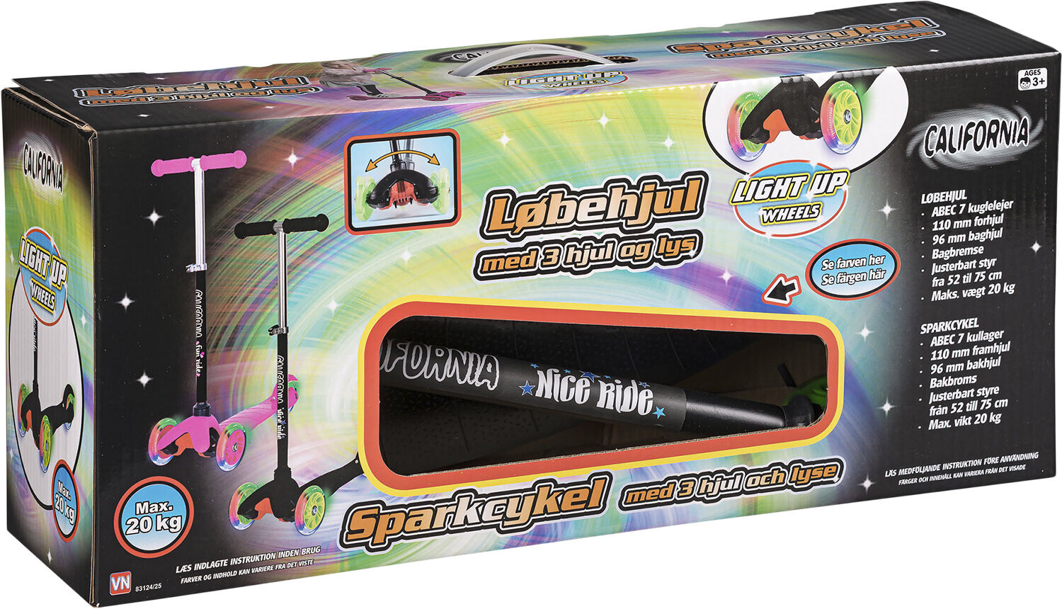 CF KIDS 3xPU HJULmLYS D