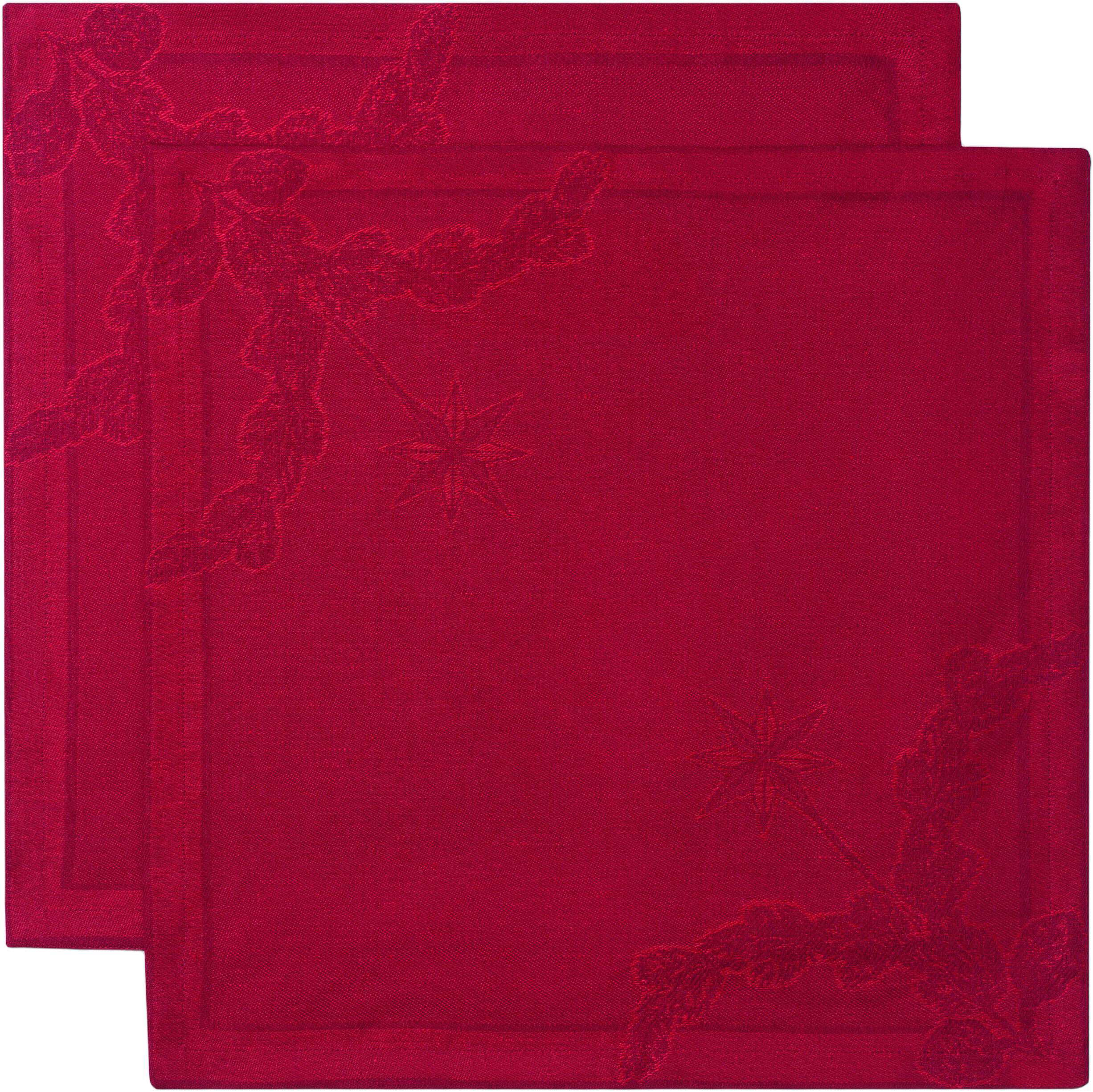 Stjerne Riflet serviet r&oslash;d 2pk