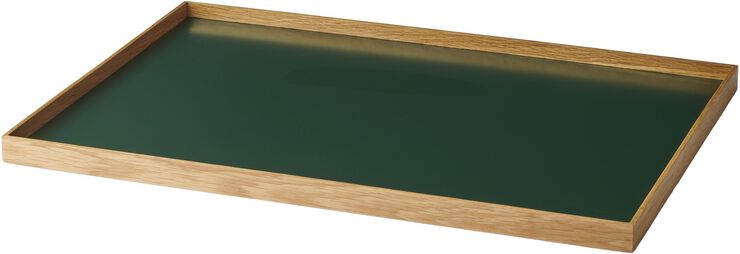 Frame tray large oak/green