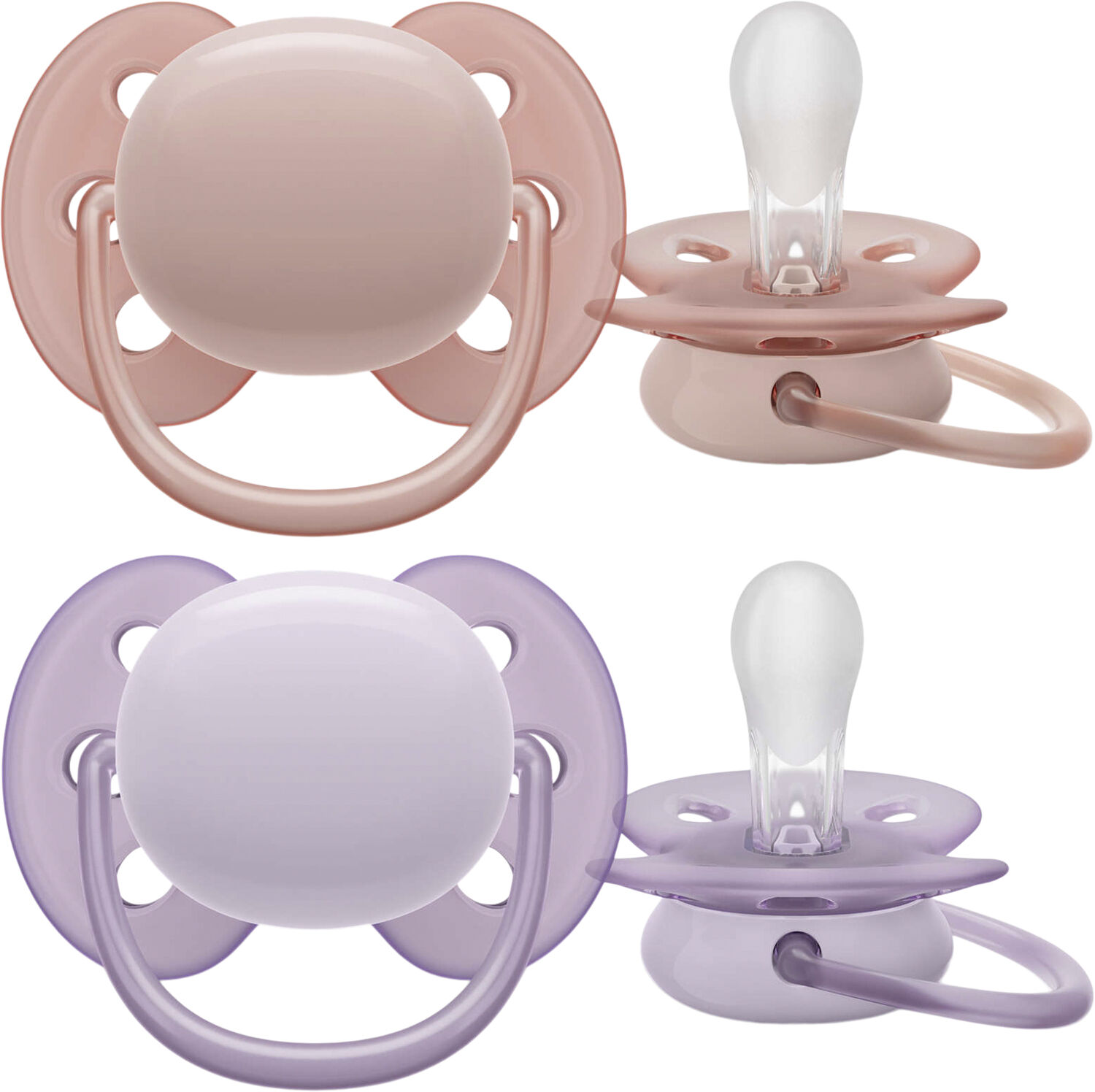 Philips Avent ultra soft sut - Pakke med 2 - 0-6m girl