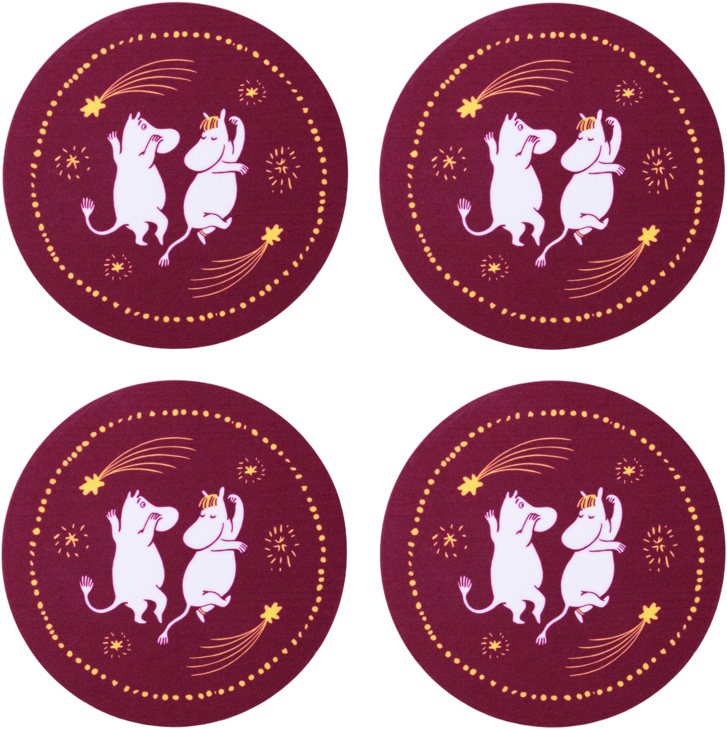 Moomin Arabia bordsk&aring;nere 4stk Festlige &Oslash;jeblikke