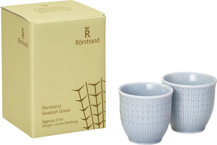 Swedish Grace Æggebæger 4 cl Isblå 2 styk