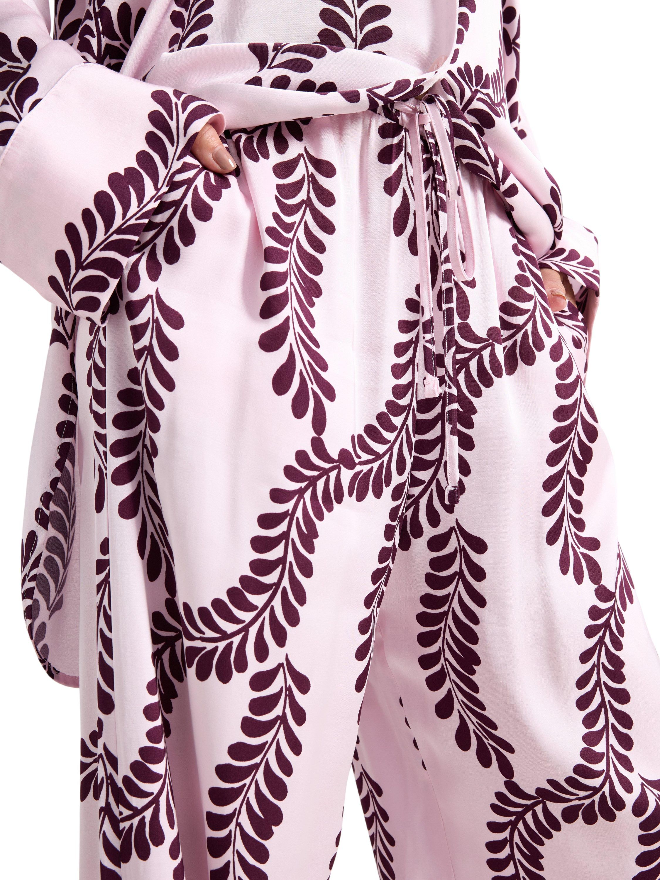 Mjuka byxor i satin med extra vida