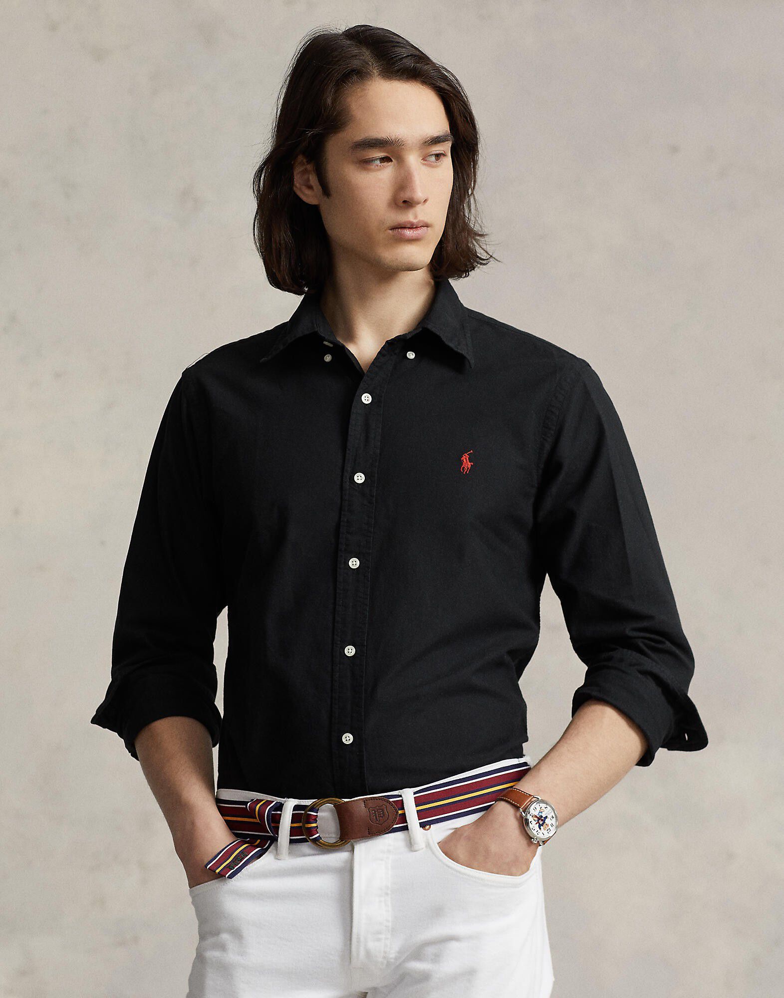 Custom Fit Garment-Dyed Oxford Shirt