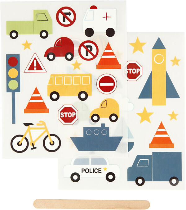 Rub on stickers, transport